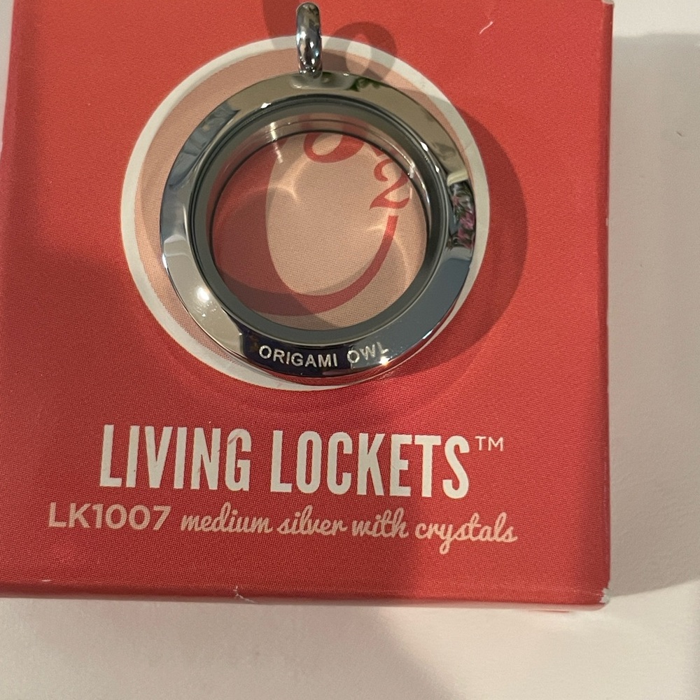 Origami Owl Medium Living Locket Silver with Swarovski Crystals - Picture 3 of 4